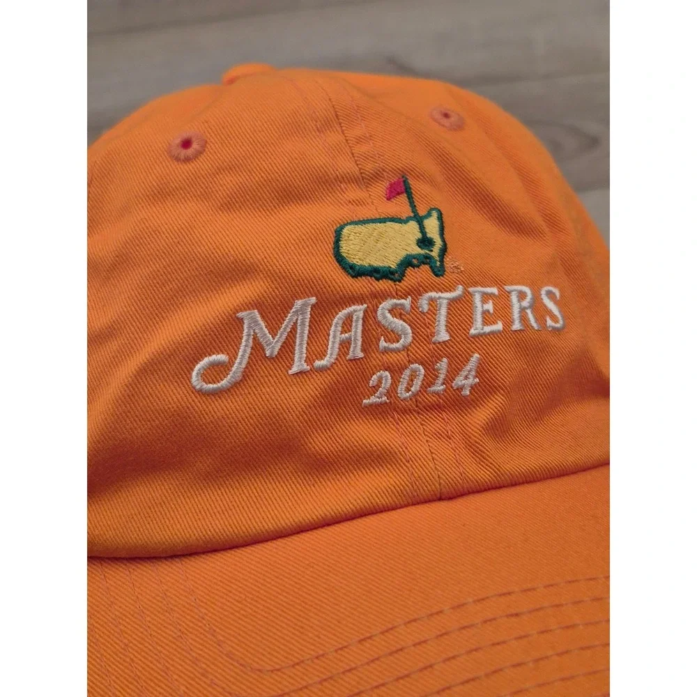 Masters 2014 Golf Hat Orange Adjustable Strapback Tournament Baseball‎ Cap